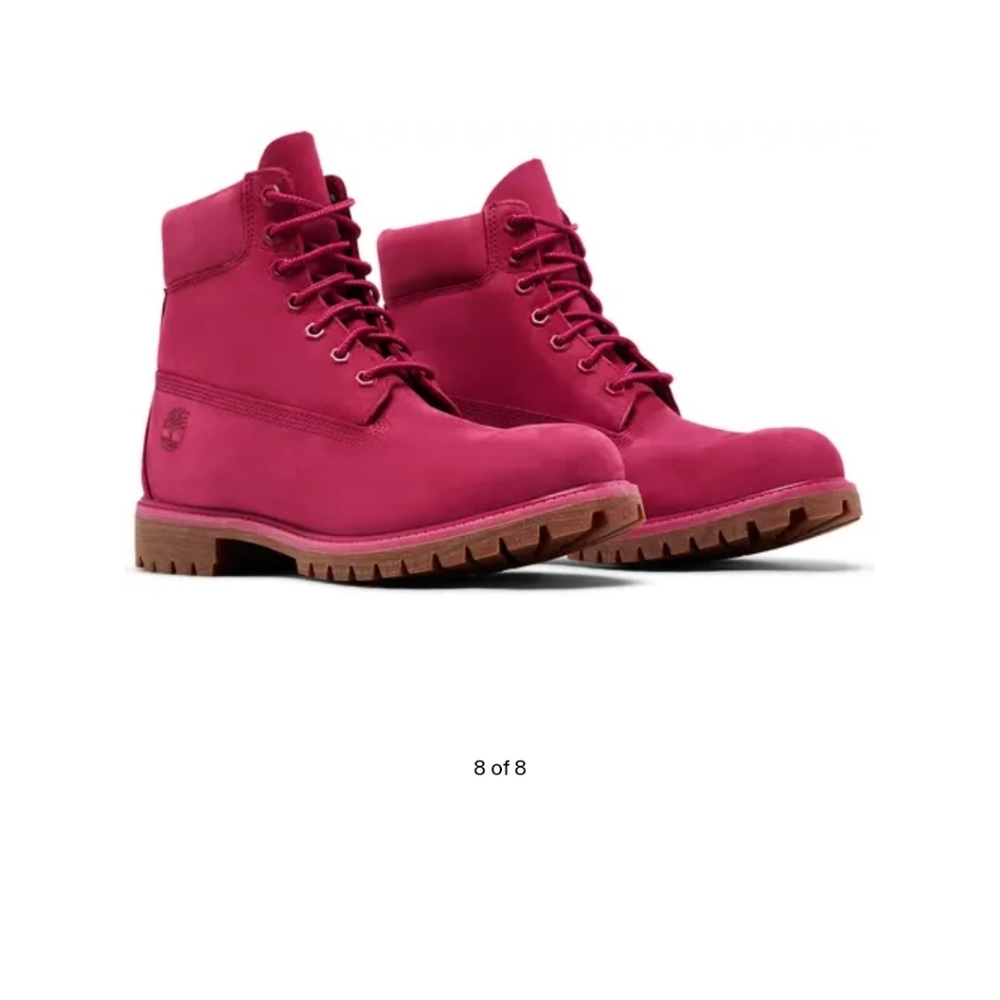 Size 6 men pink timberland 6 Inch Premium waterproof Boot '50th Anniversary